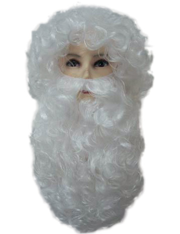 Perruque et barbe de père noël pour homme