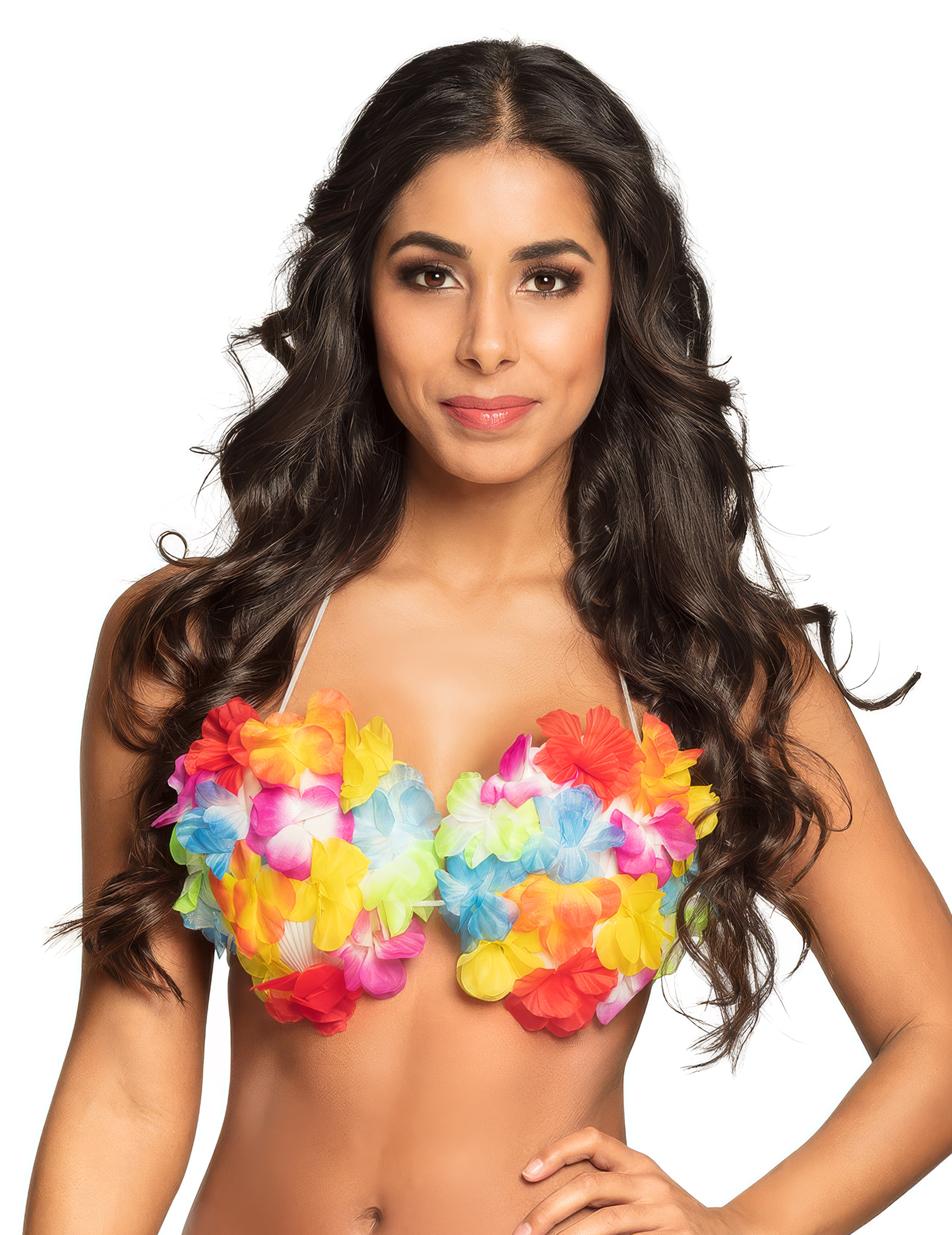 Soutien-gorge Hawaï coquillage fleuri adulte