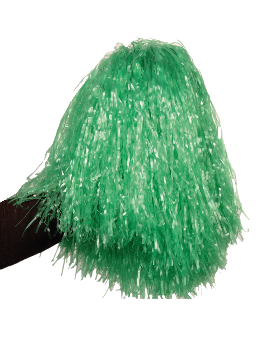 Pompon vert métallique