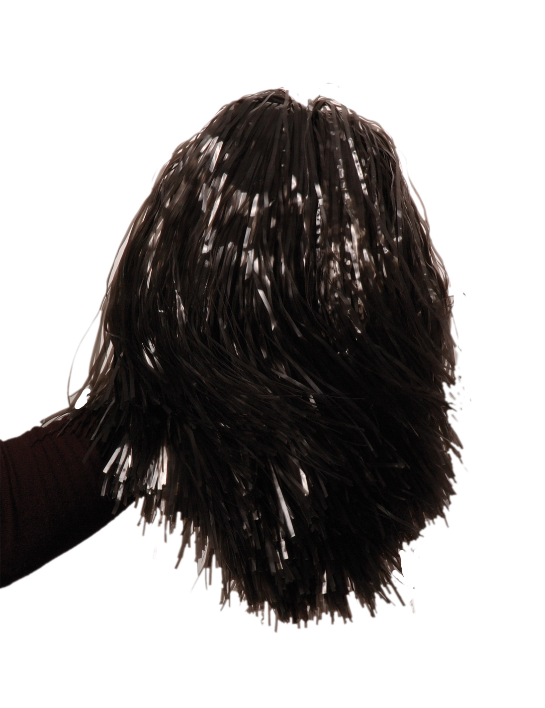 Pompon noir métallique