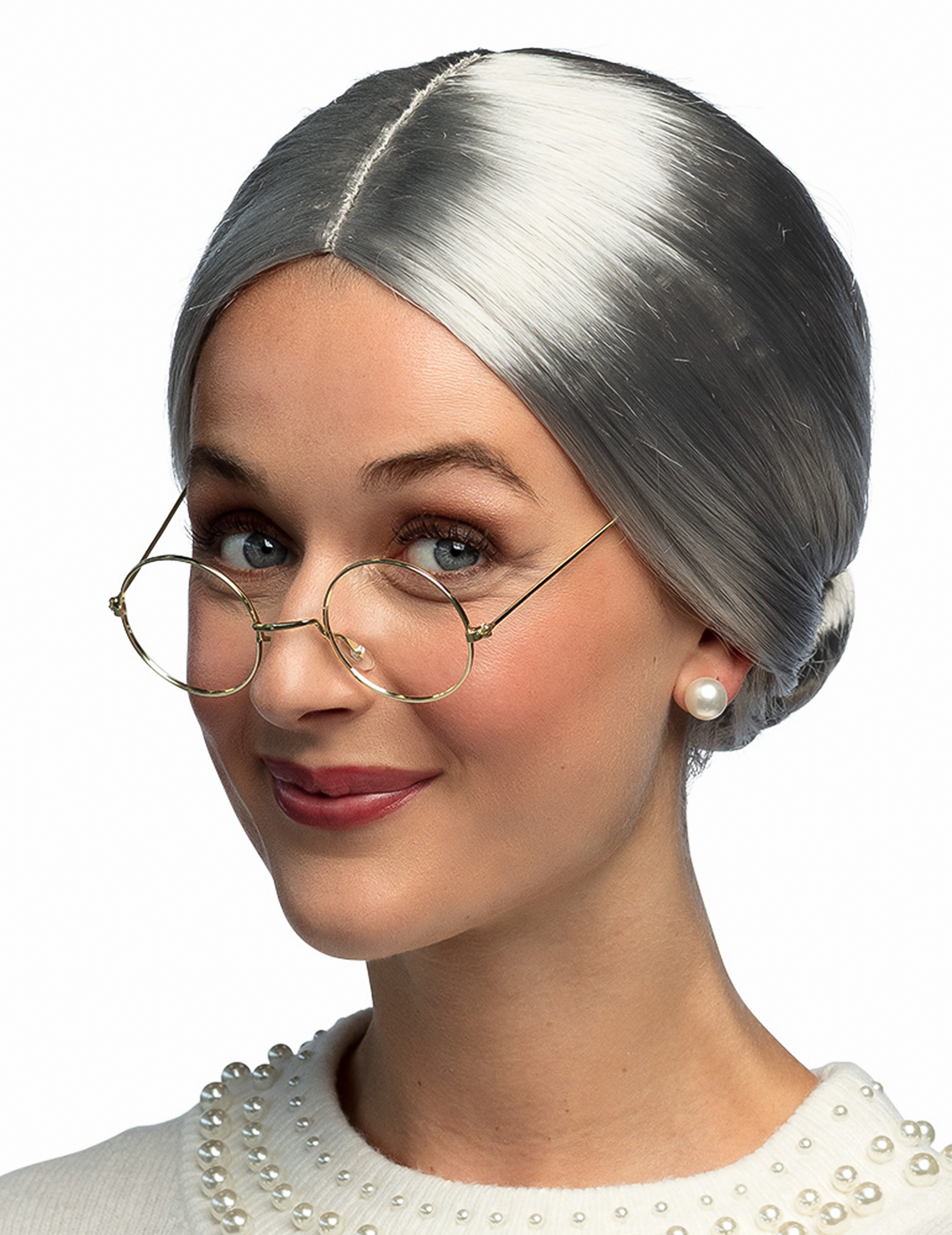 Perruque à chignon Grand-mère femme
