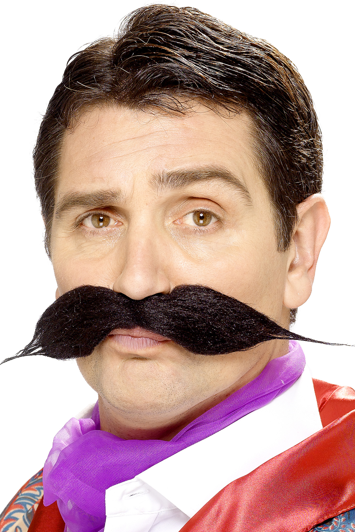 Moustache noire à l'anglaise adulte
