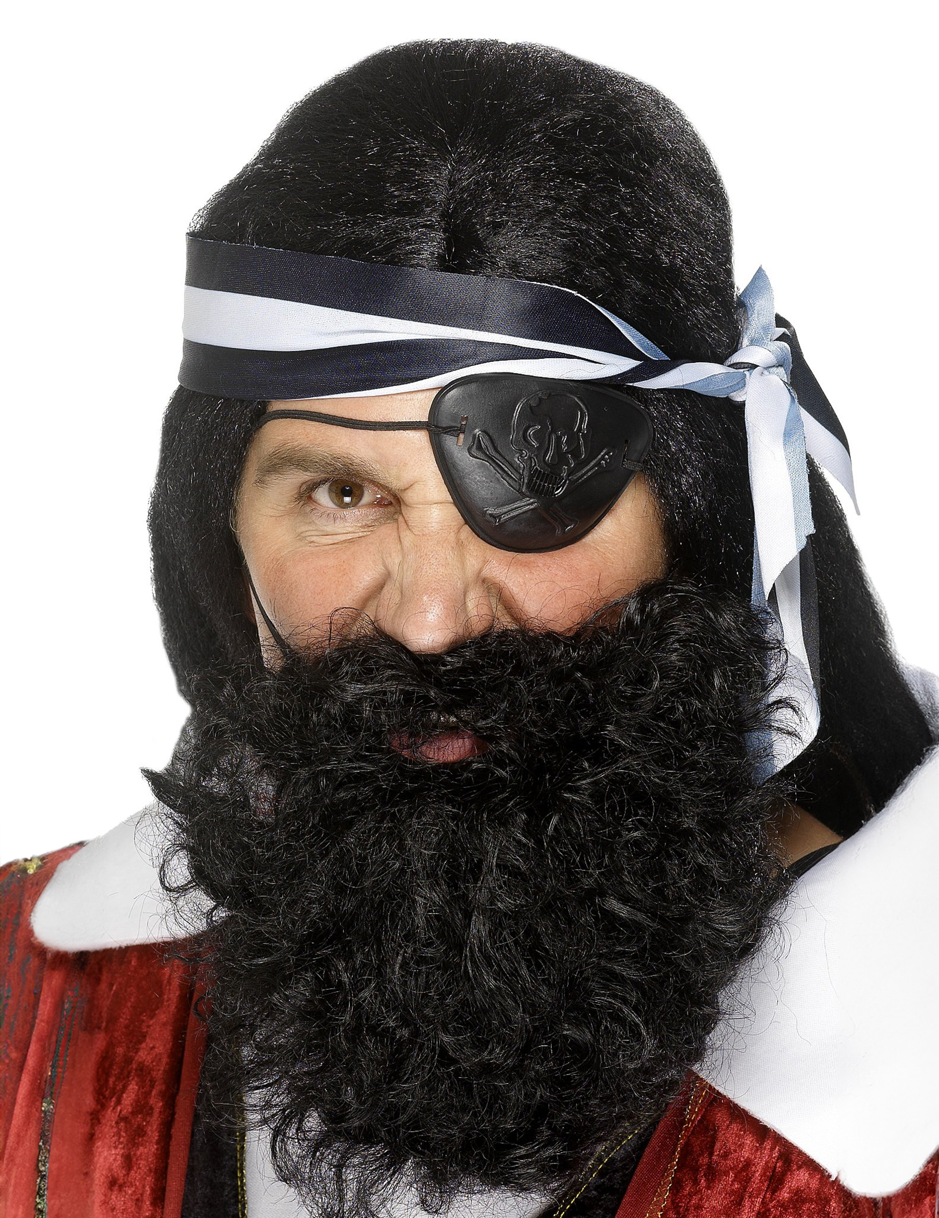 Barbe pirate noire adulte