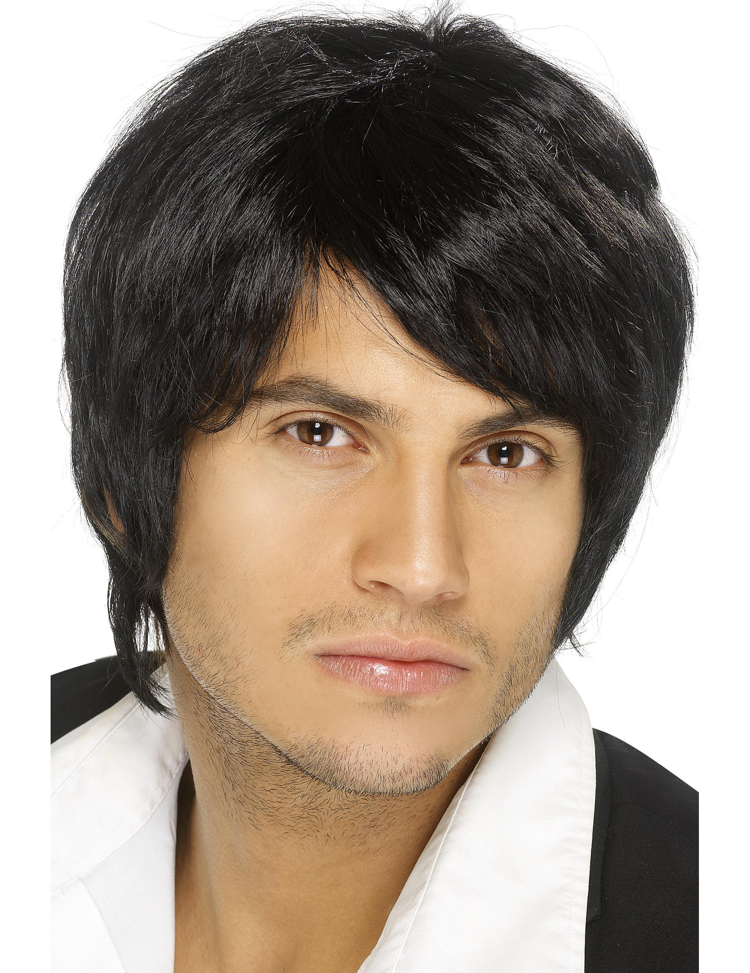 Perruque boys band noire homme