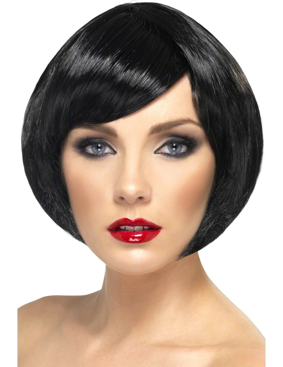 Perruque cabaret courte noire femme