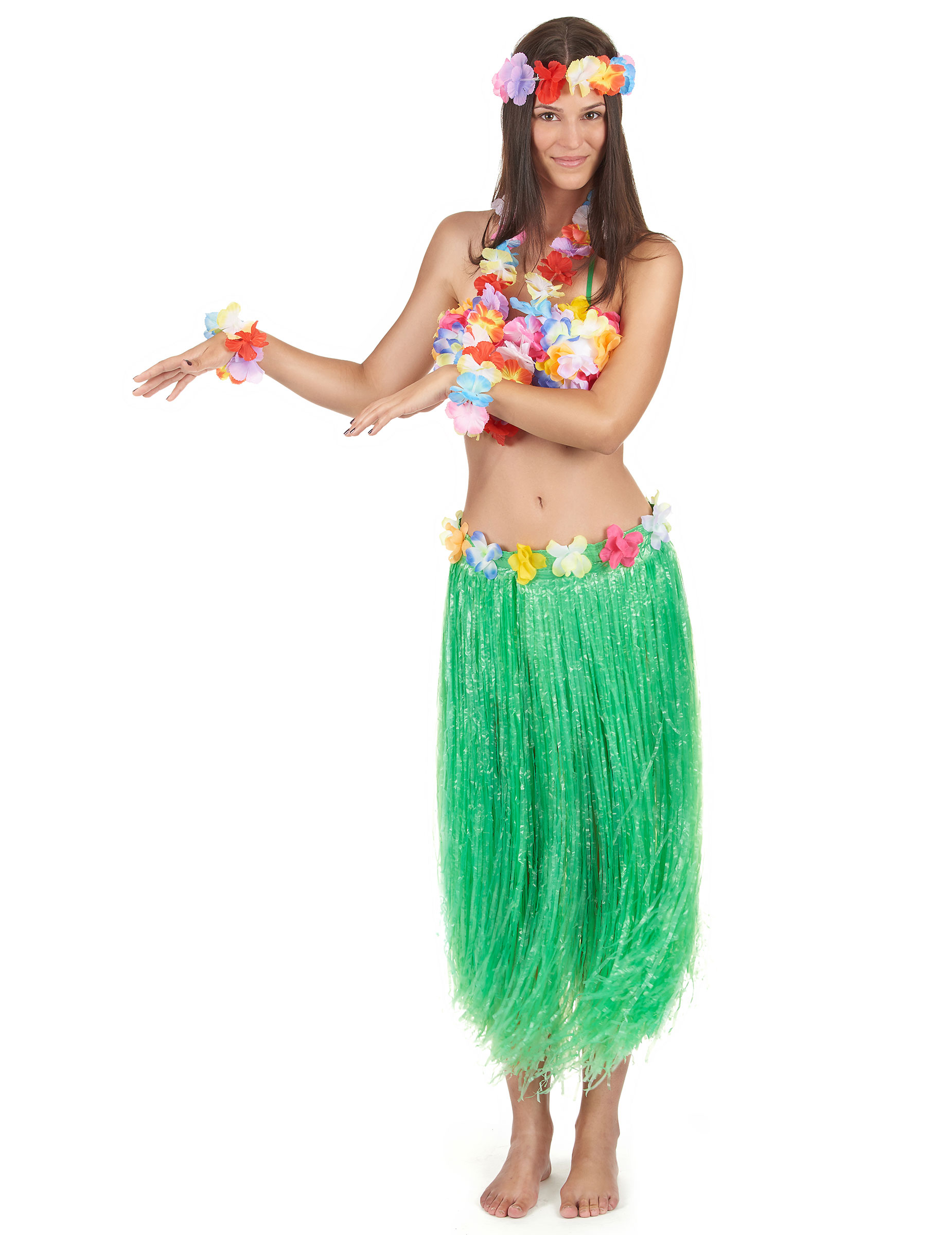Set Hawaï vert adulte