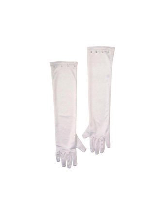 Gants longs blancs enfant