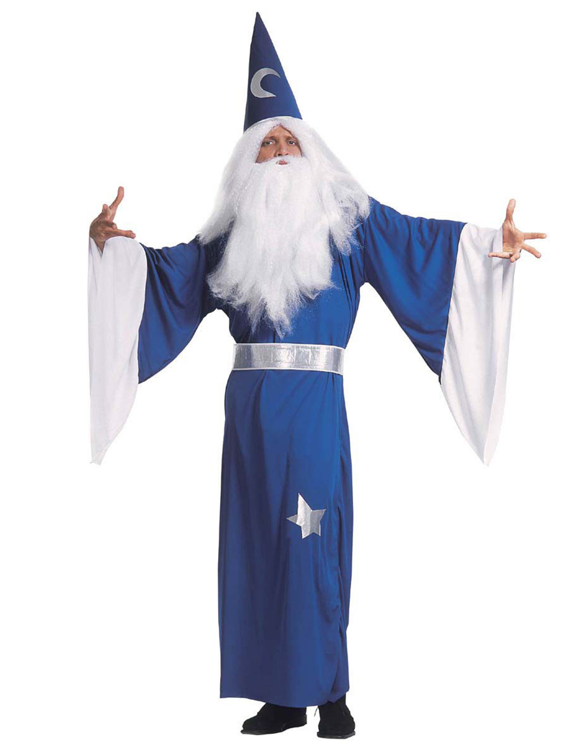 Déguisement magicien bleu homme
