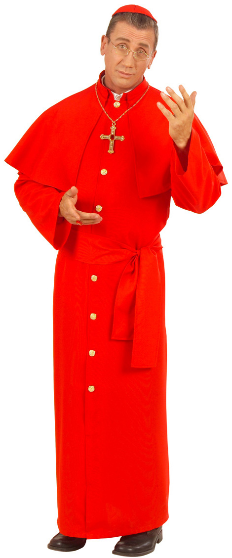 Déguisement cardinal rouge homme