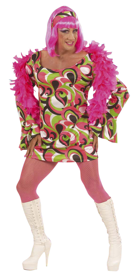 Déguisement Drag Queen disco vert homme