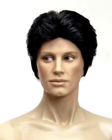 Perruque Luciano noir homme