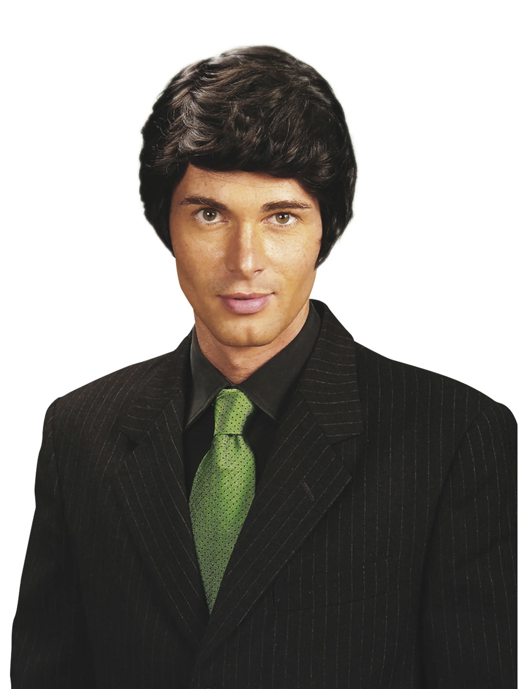 Perruque noire homme