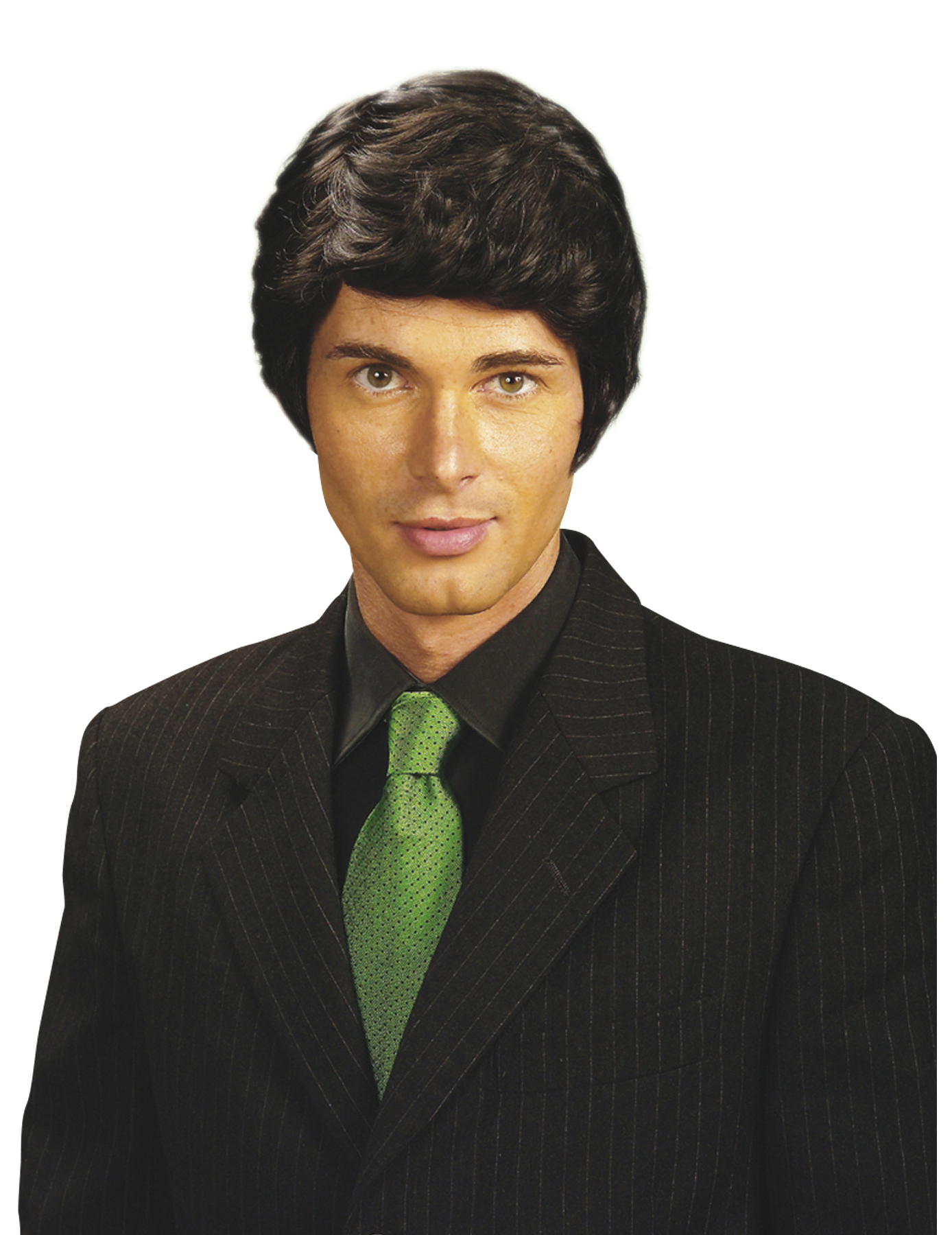 Perruque noire homme