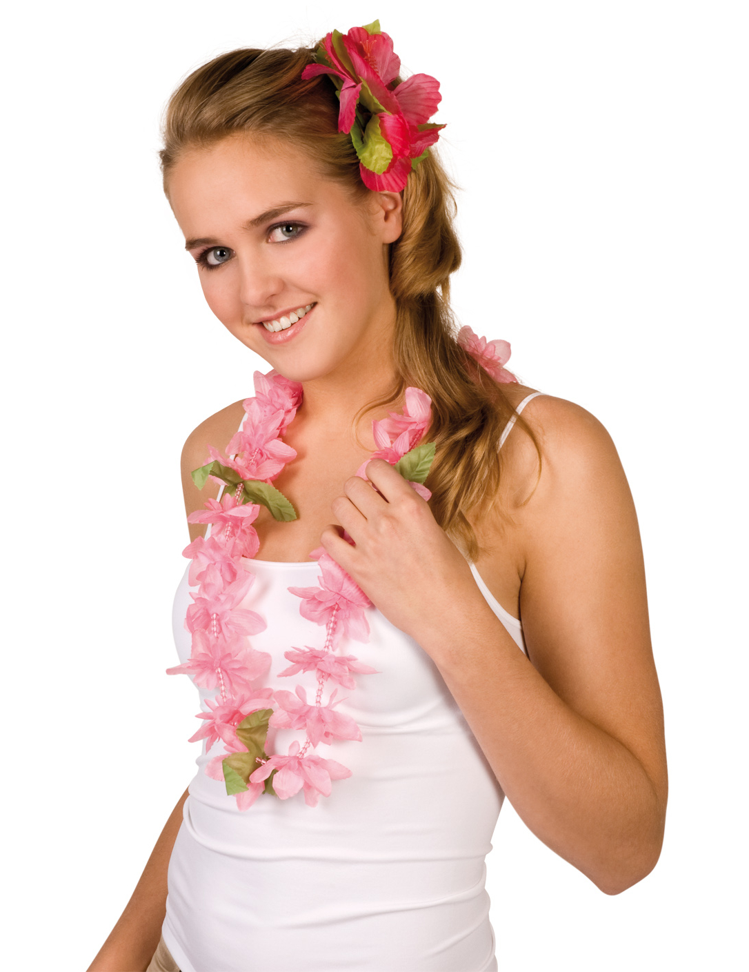 Collier Hawaï rose