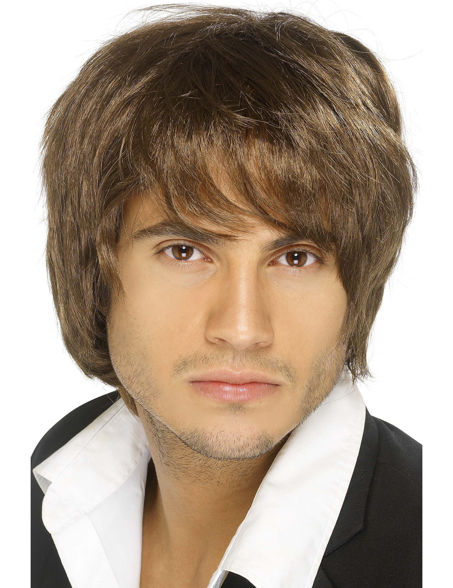 Perruque boys band brune homme