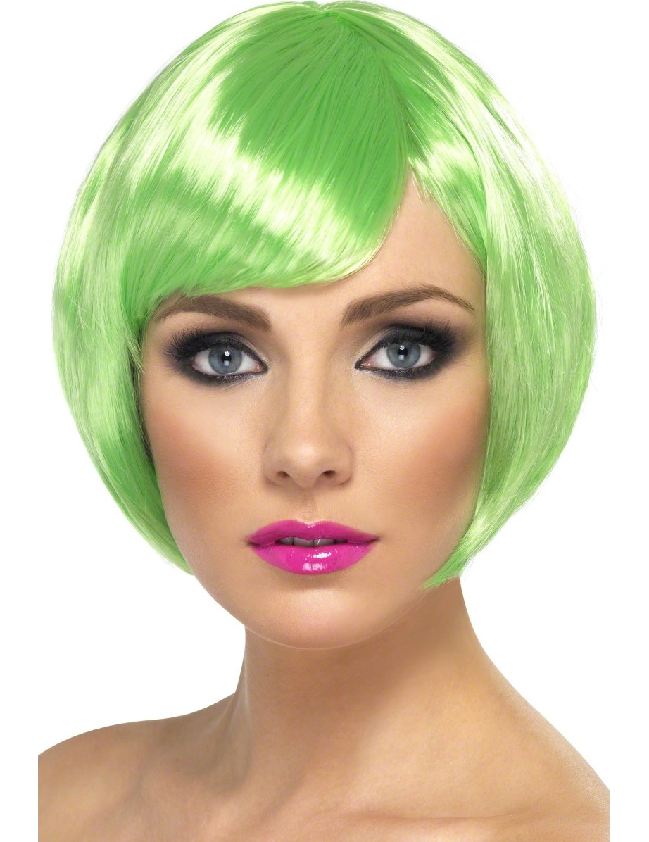Perruque cabaret courte verte femme