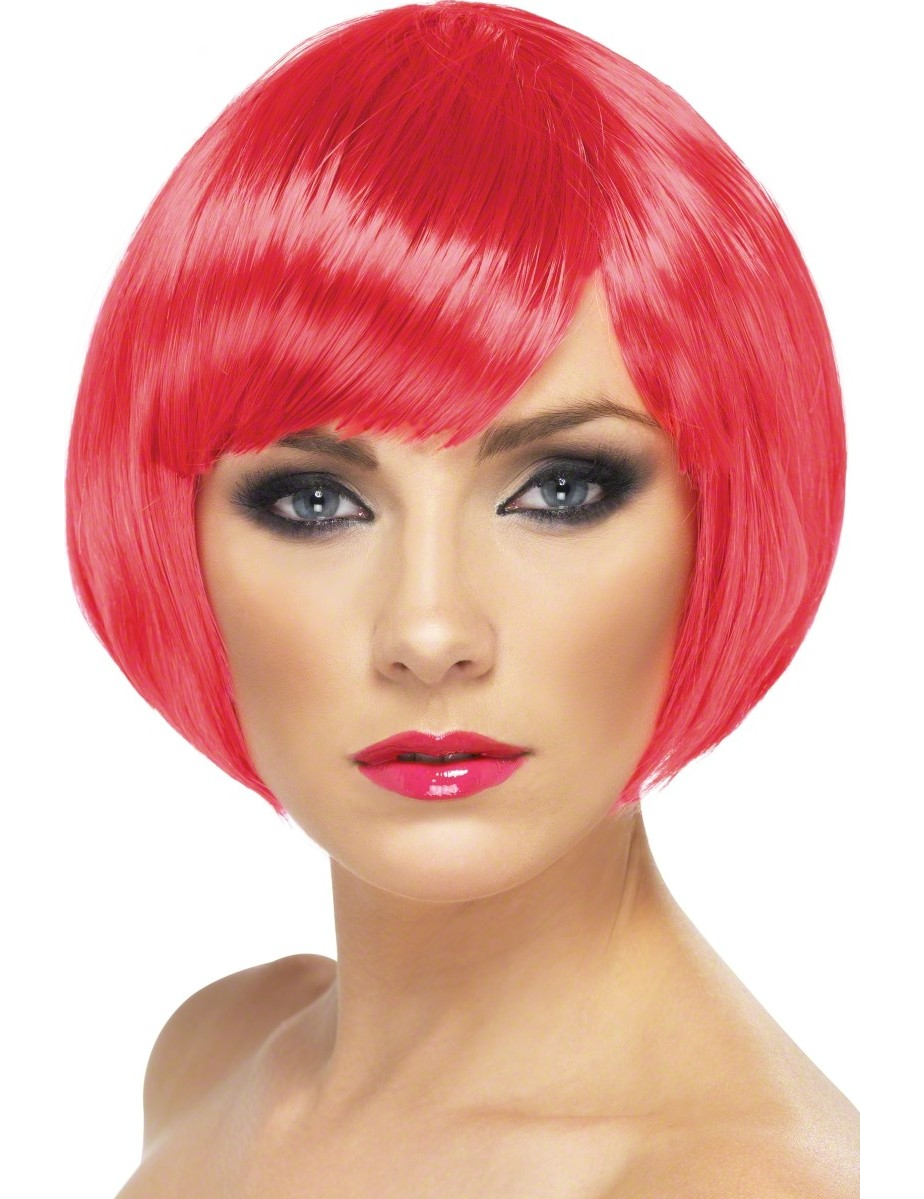 Perruque cabaret courte fuchsia femme