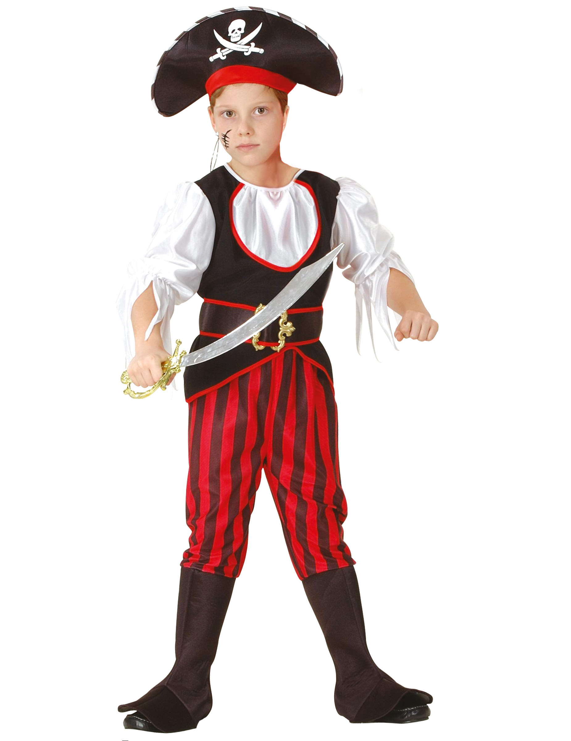 Déguisement pirate effet satiné garçon