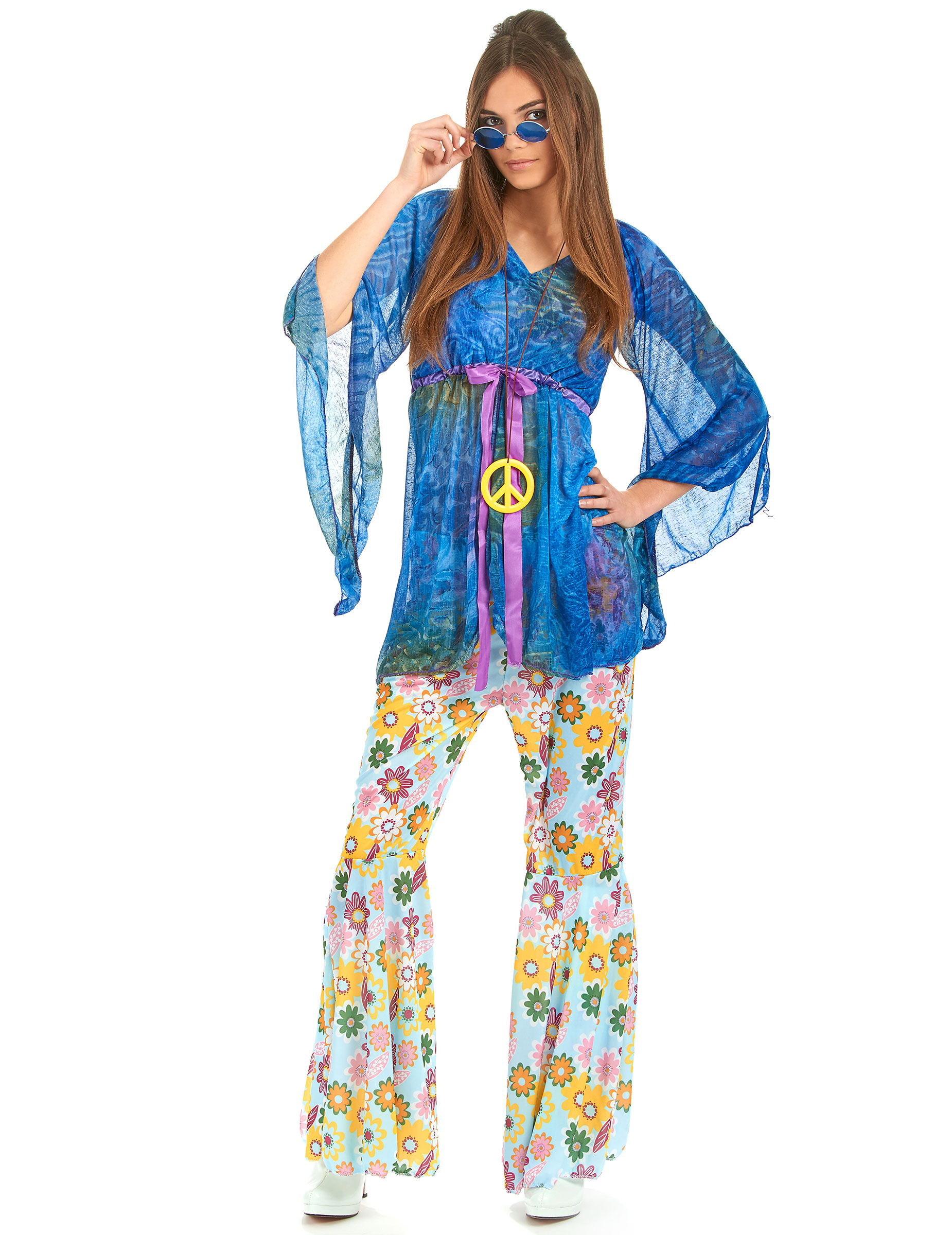 Déguisement flower power hippie femme