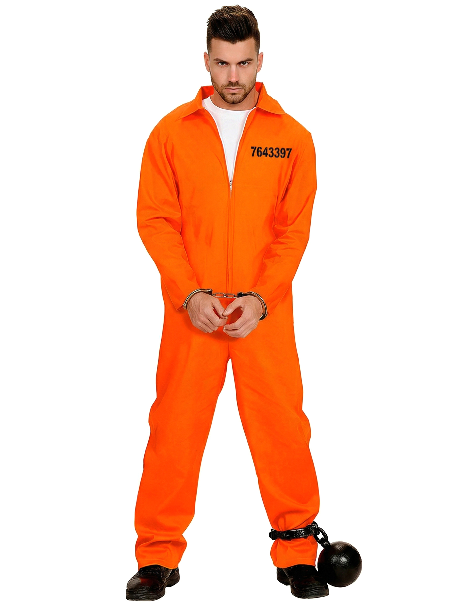 Déguisement prisonnier orange homme