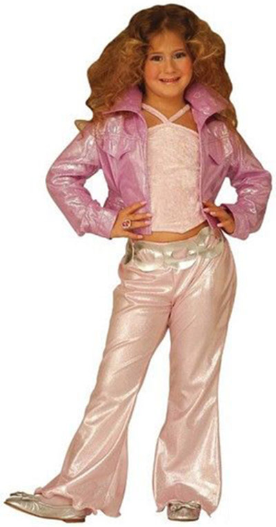 Déguisement pop star rose fille