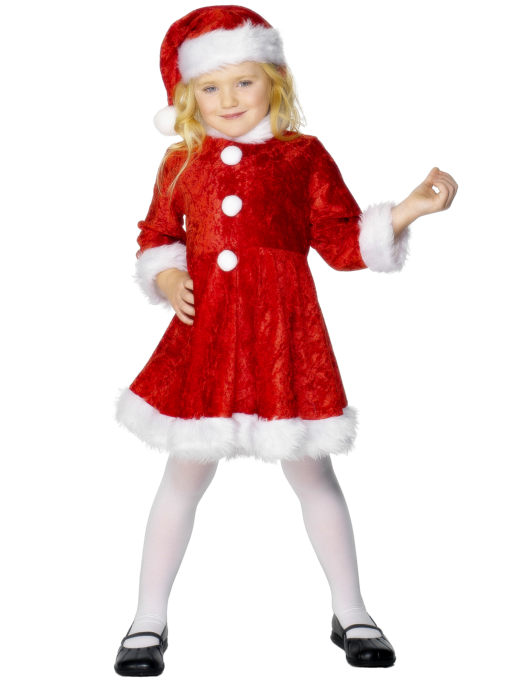 Déguisement Mère Noël effet velours fille