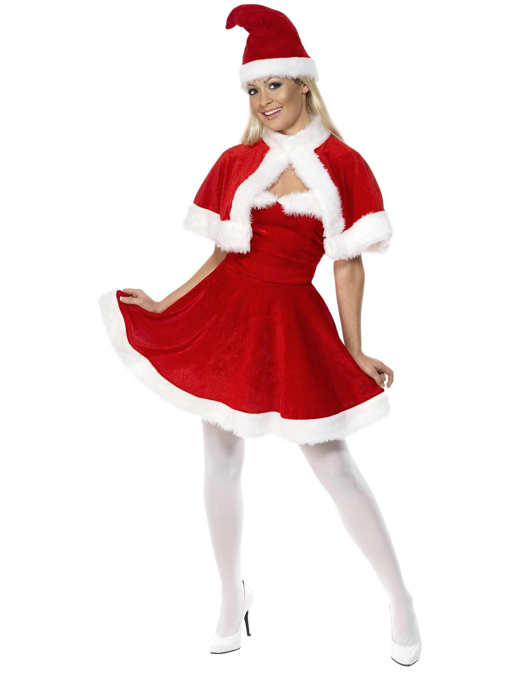 Déguisement Mère Noël avec cape femme