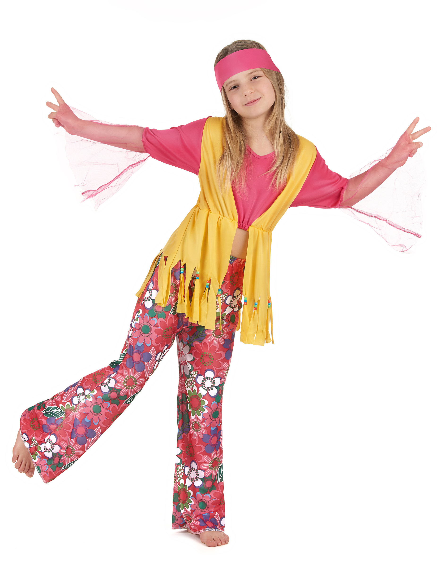 Déguisement hippie muticolore fille