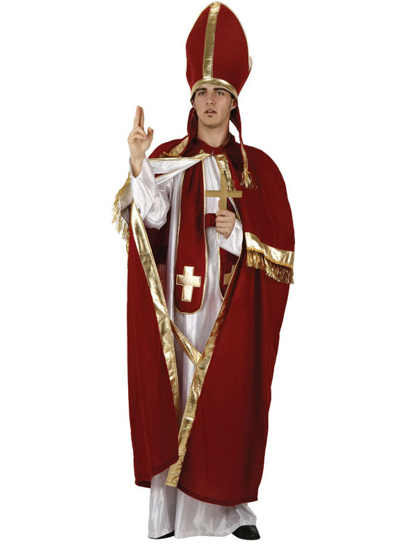 Déguisement pape rouge et blanc homme