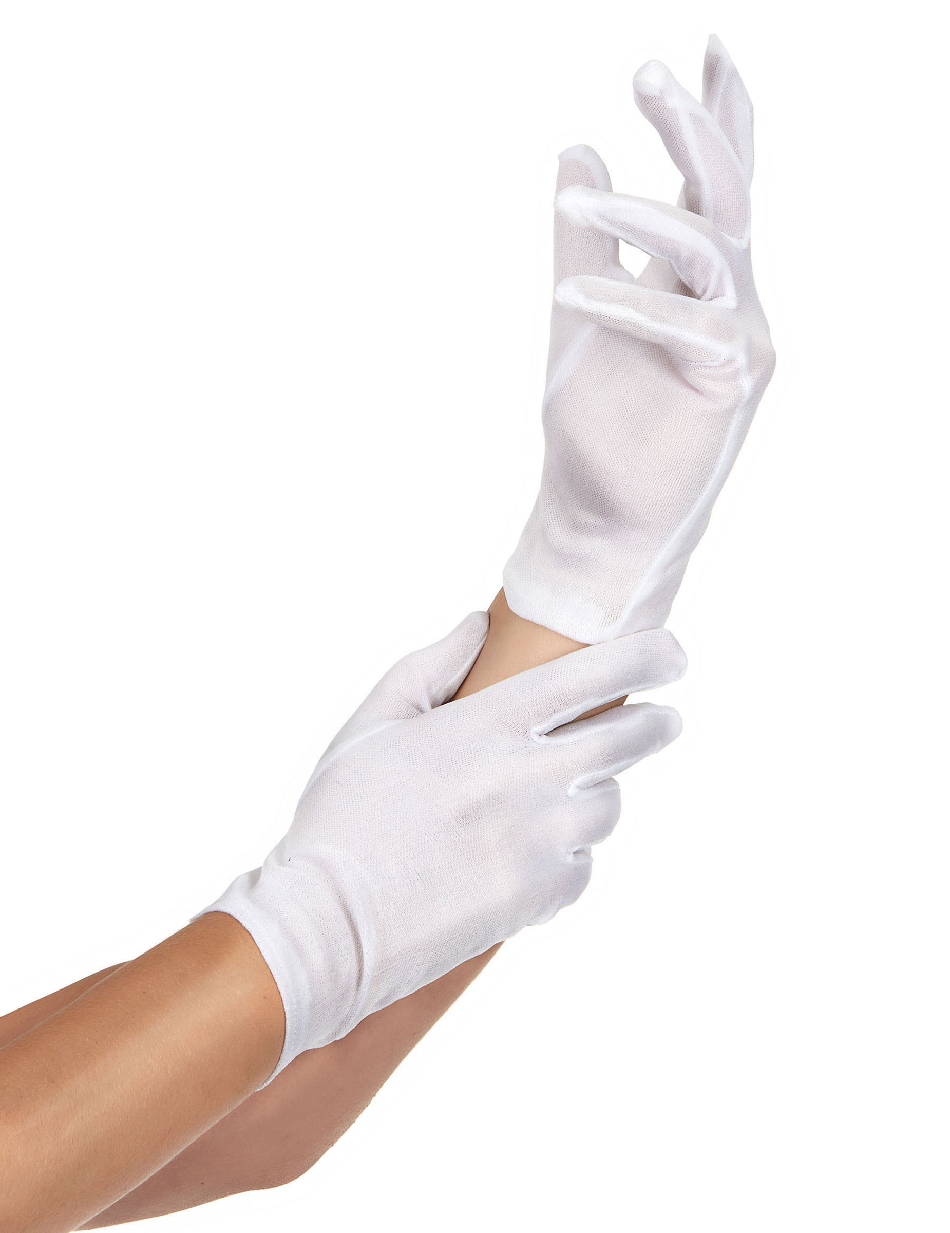 Gants courts blancs classiques adulte