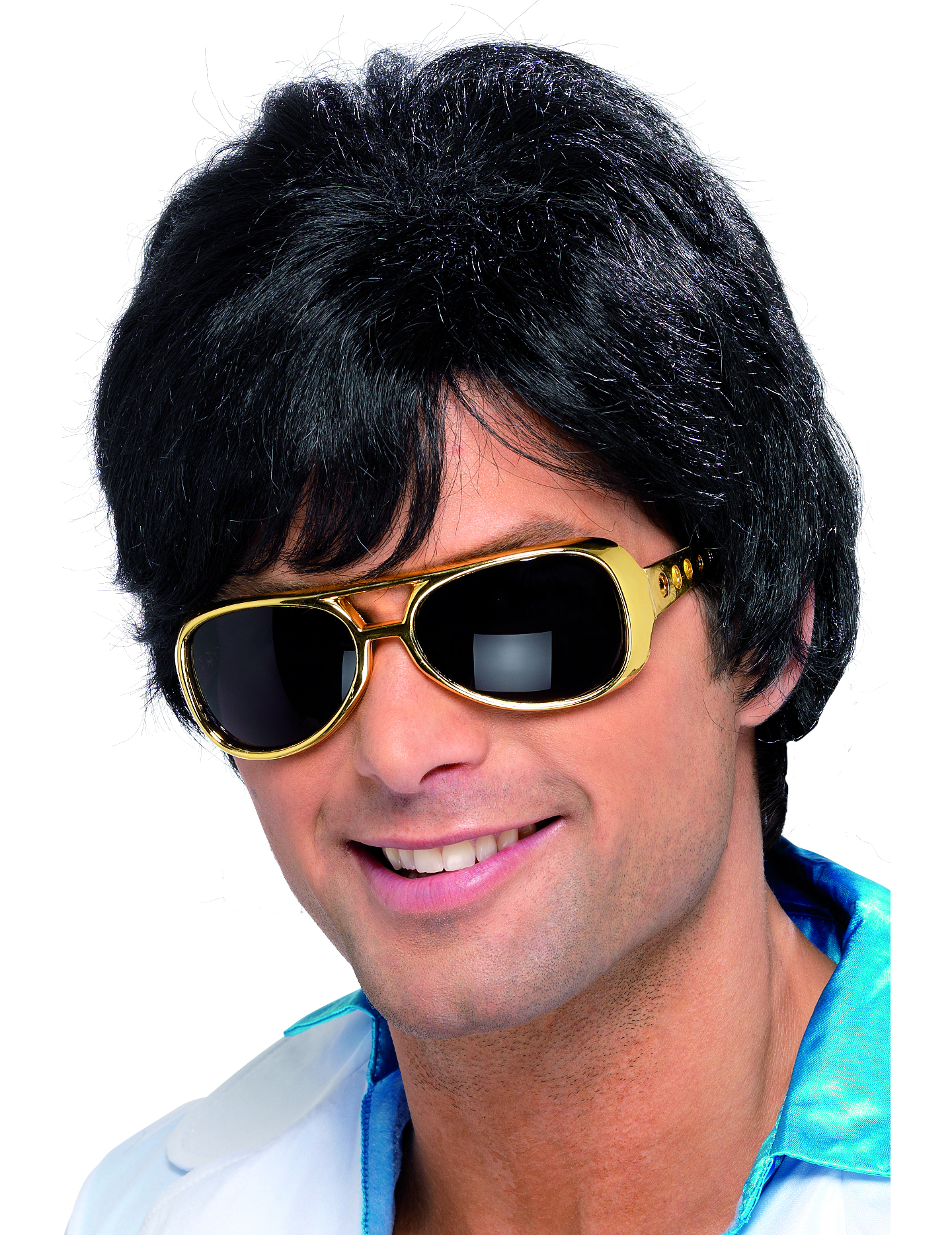 Perruque disco années 70 noire homme