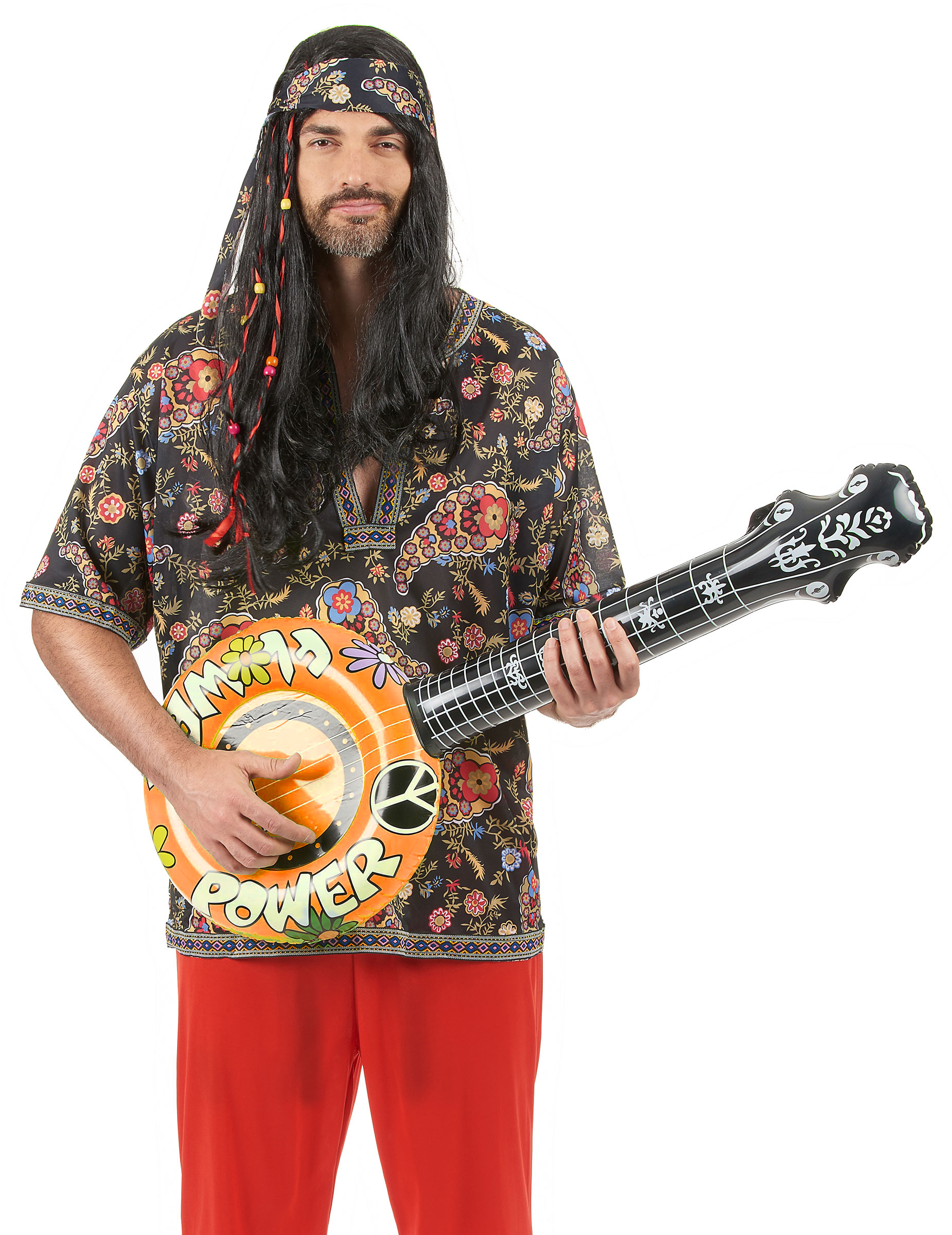 Banjo gonflable hippie orange