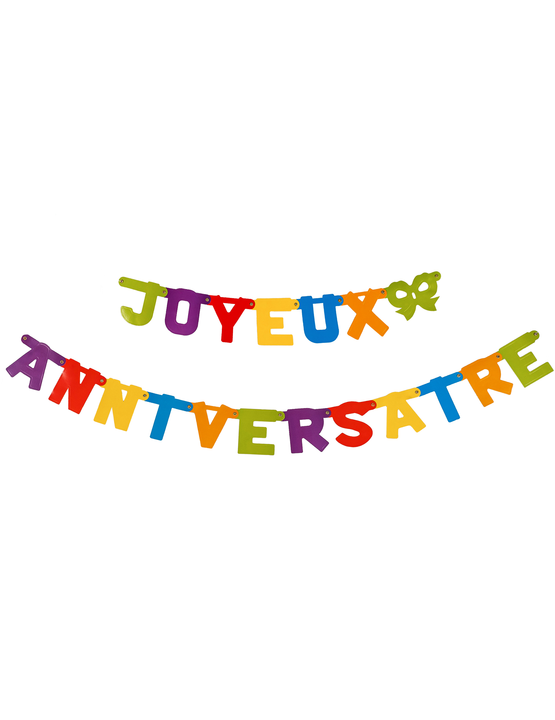 Guirlande Joyeux anniversaire découpée colorée