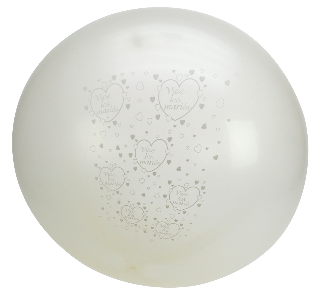 Ballon géant Vive les Mariés (Diam. 90 cm)