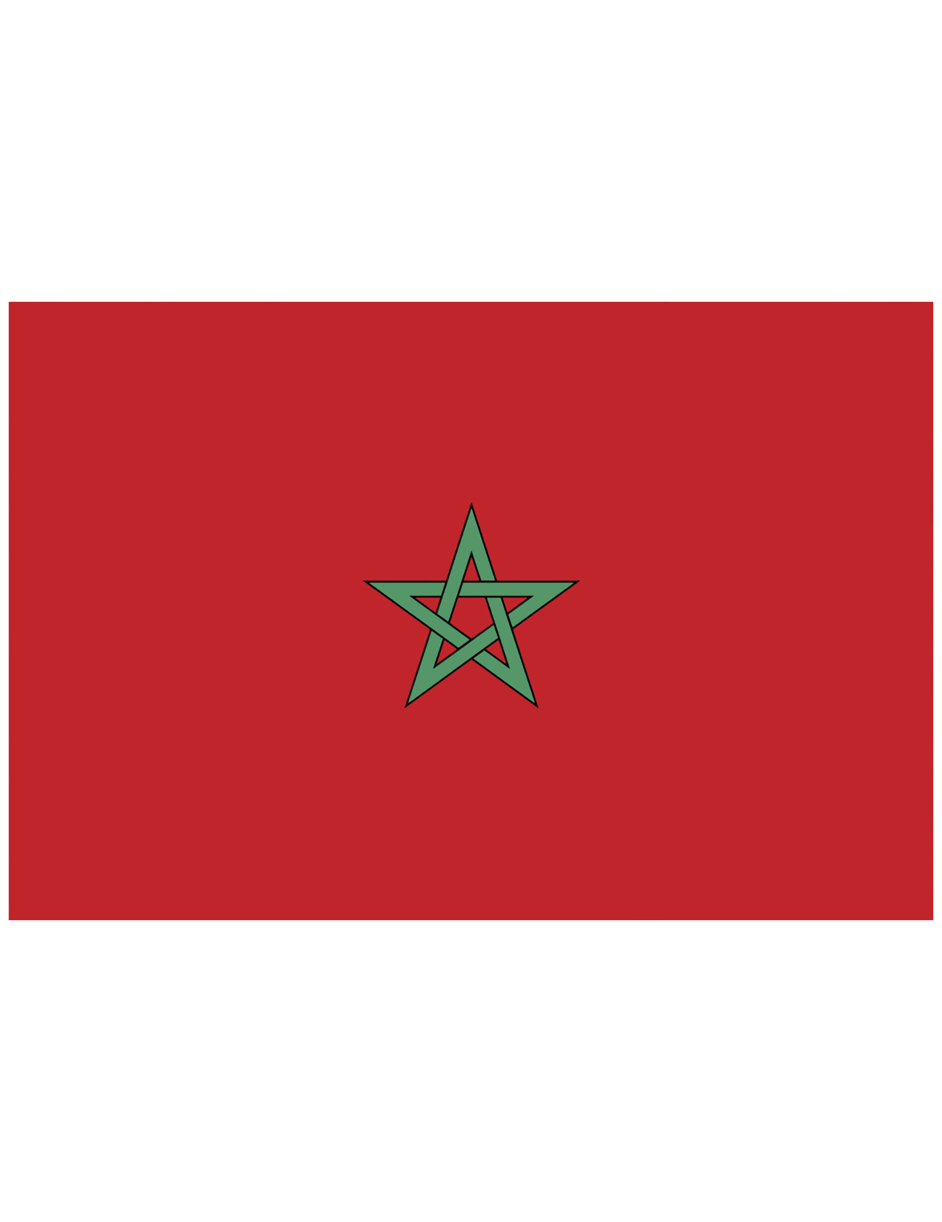 Drapeau de supporter Maroc 90 X 150 cm