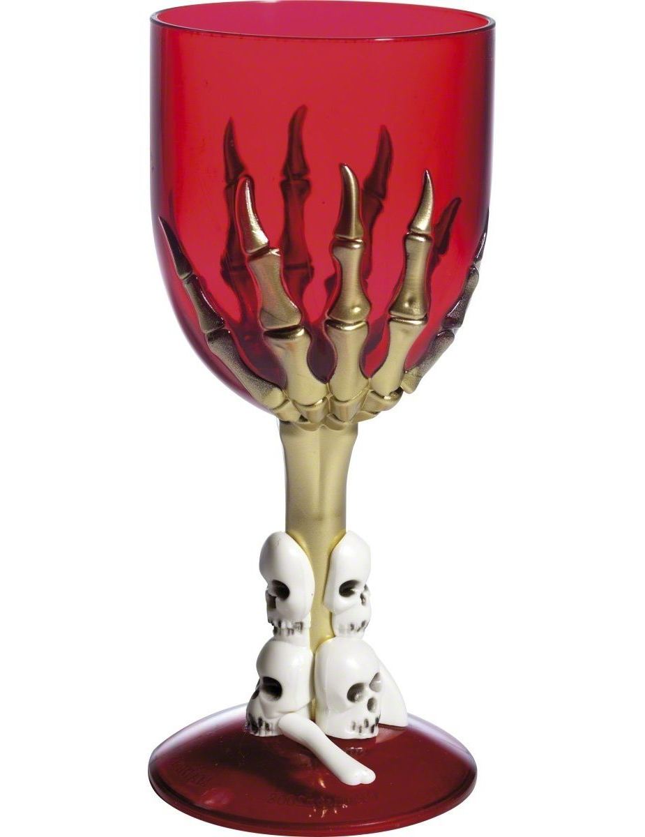 Verre rouge gothique à l'unité Halloween