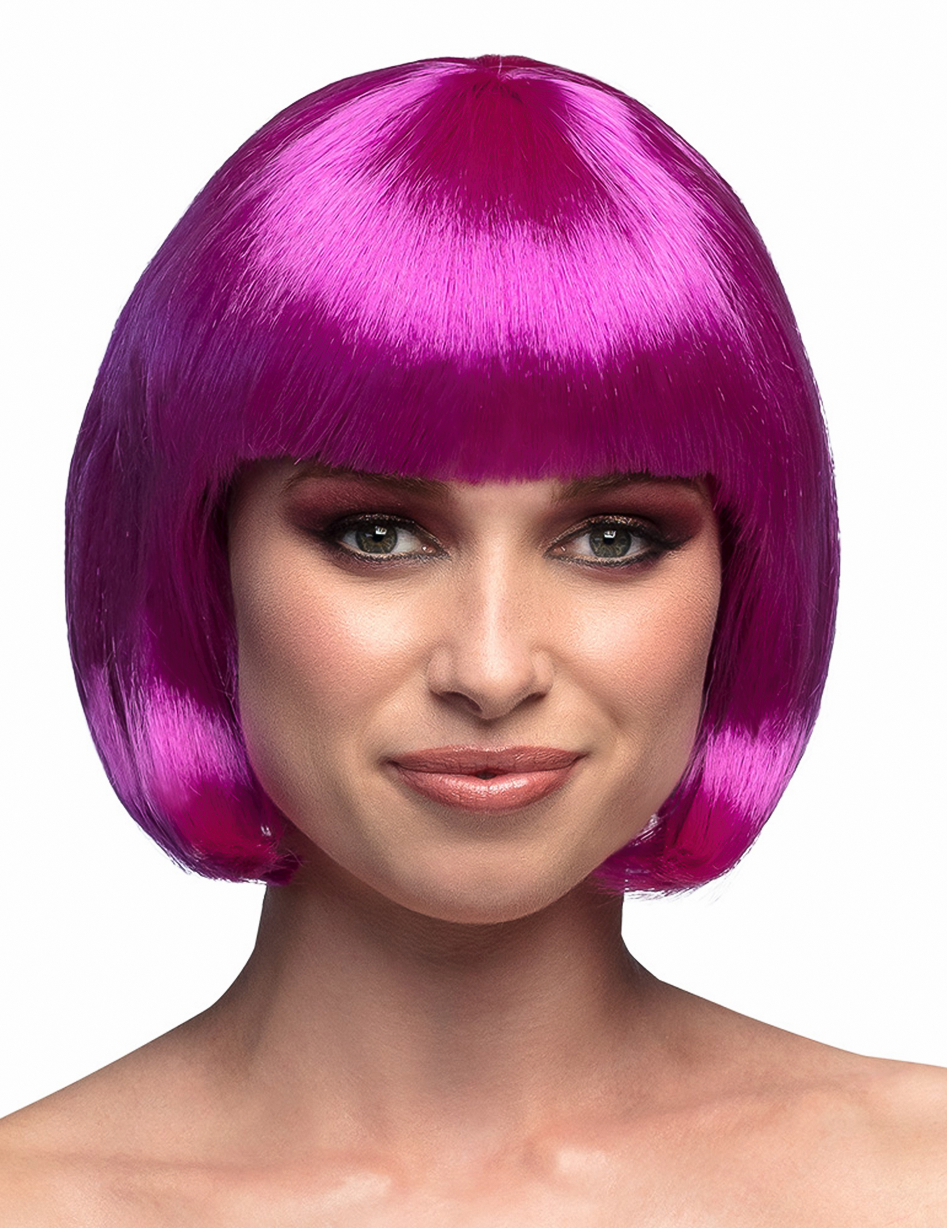 Perruque courte violette femme