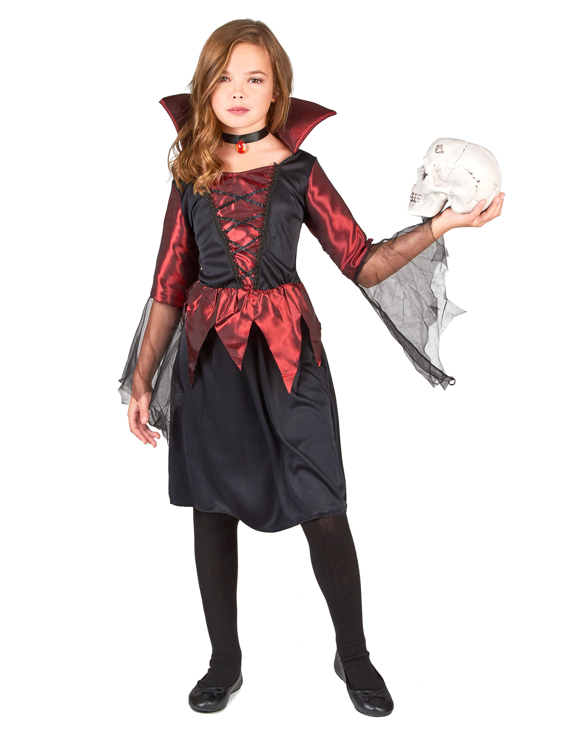 Déguisement vampire satiné fille Halloween