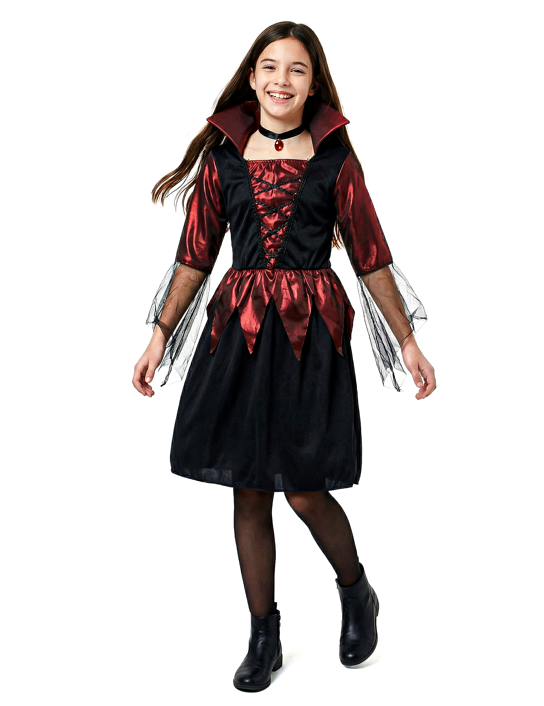 Déguisement vampire satiné fille Halloween