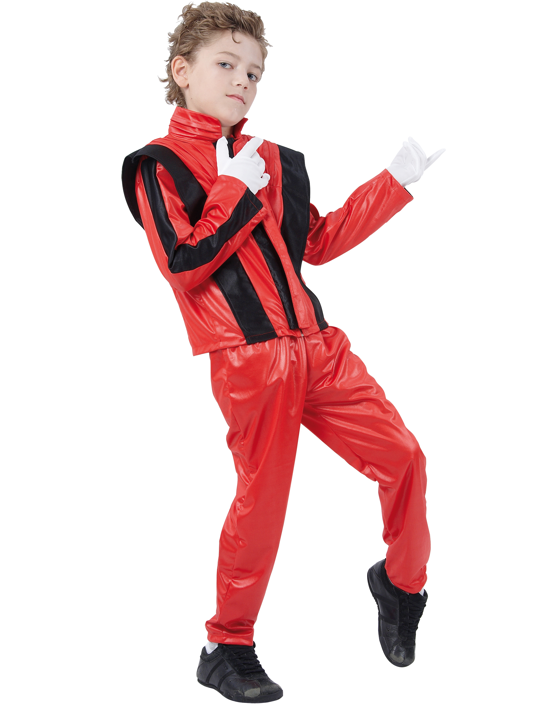 Déguisement star de la pop rouge garçon