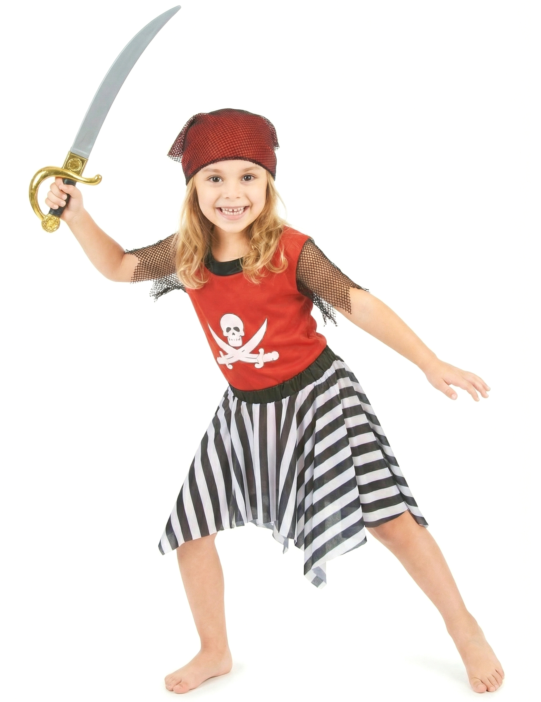 Déguisement pirate corsaire rouge fille