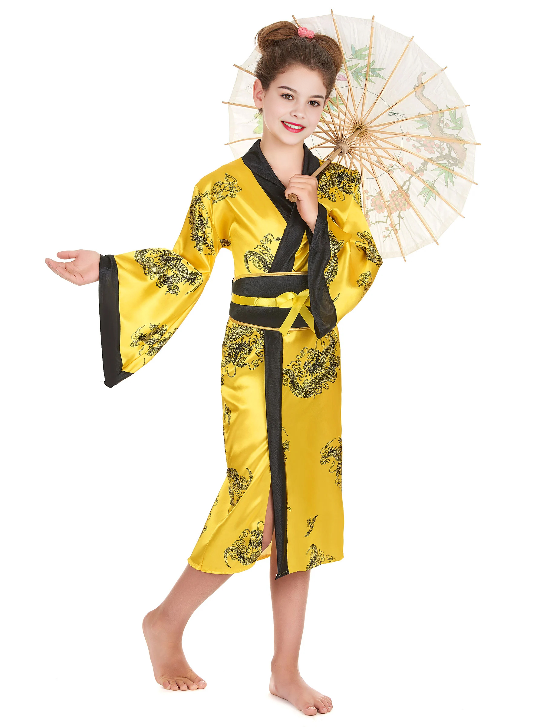 Déguisement chinoise jaune fille