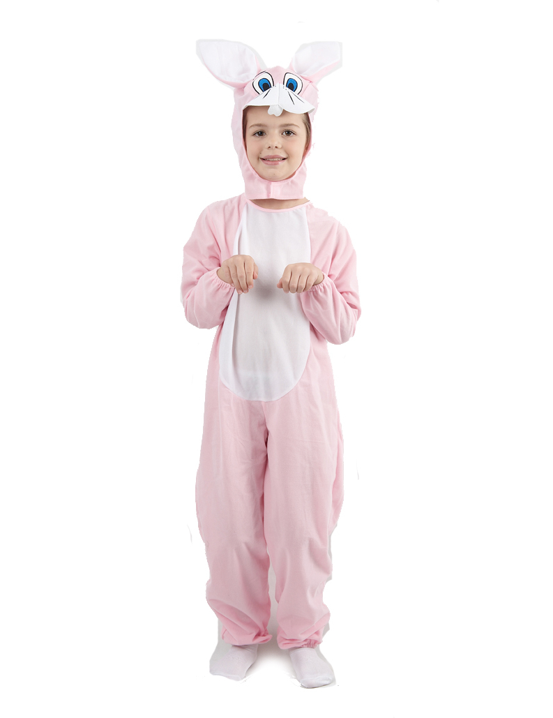 Déguisement lapin combinaison rose enfant