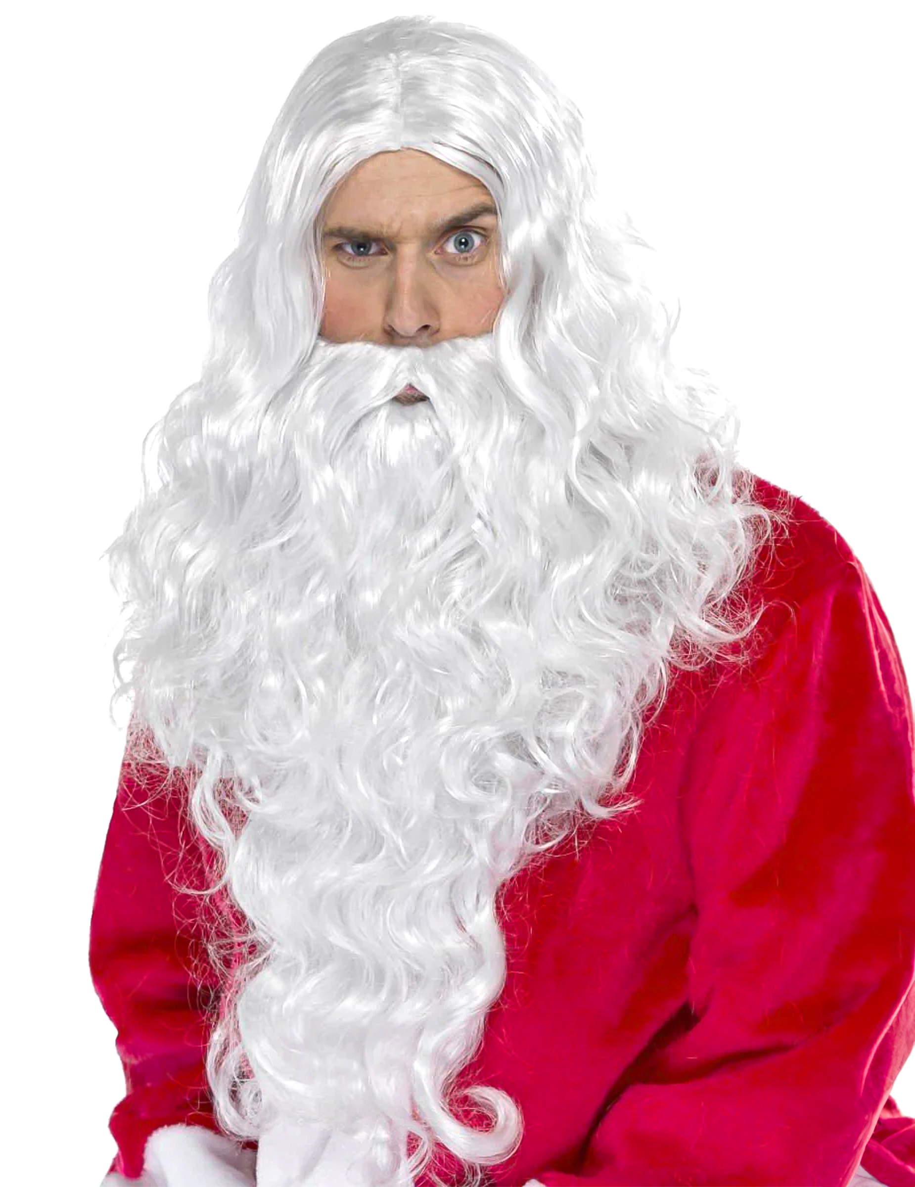 Perruque et barbe Père Noël adulte