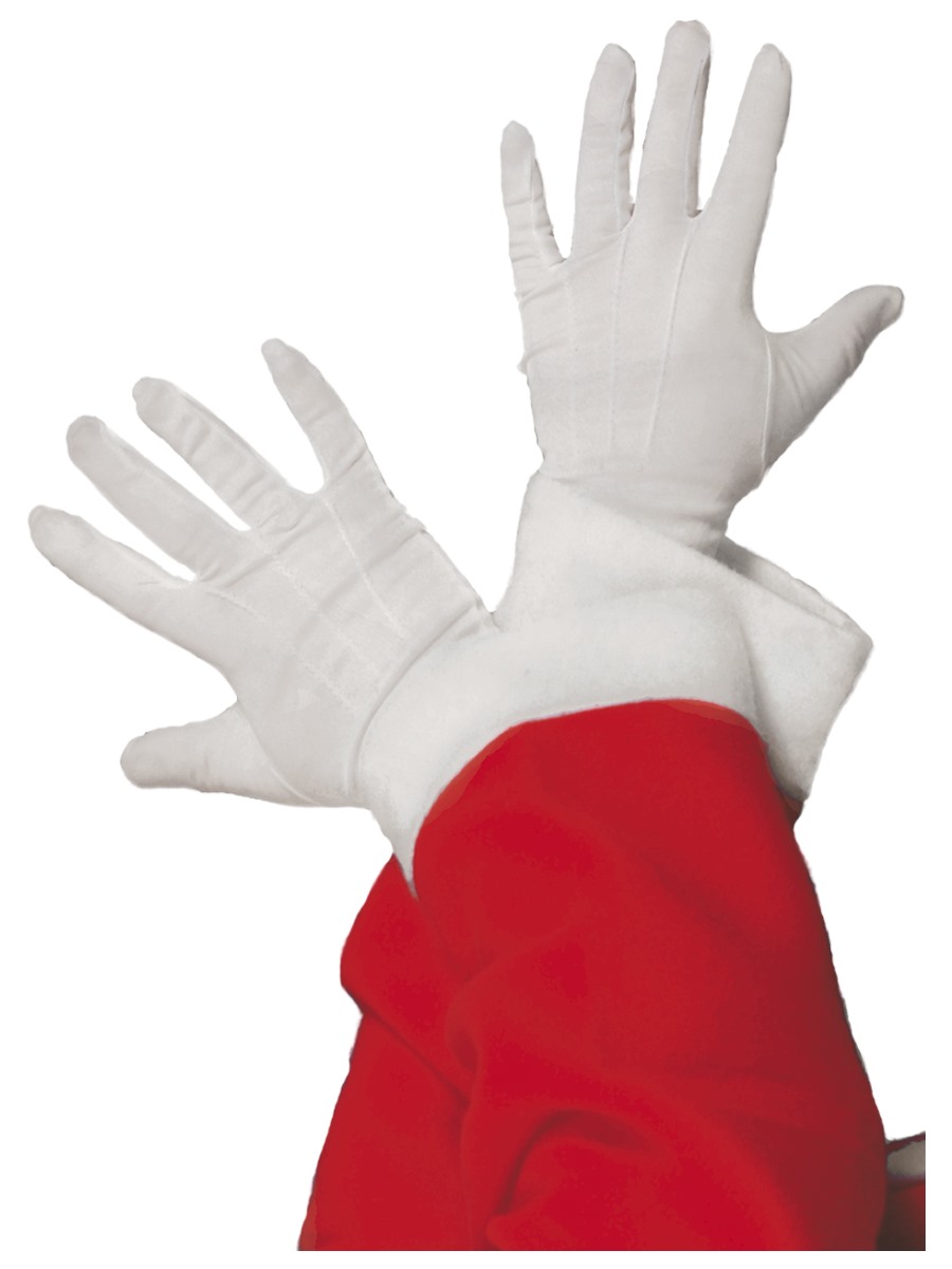 Gants blancs Père Noël adulte