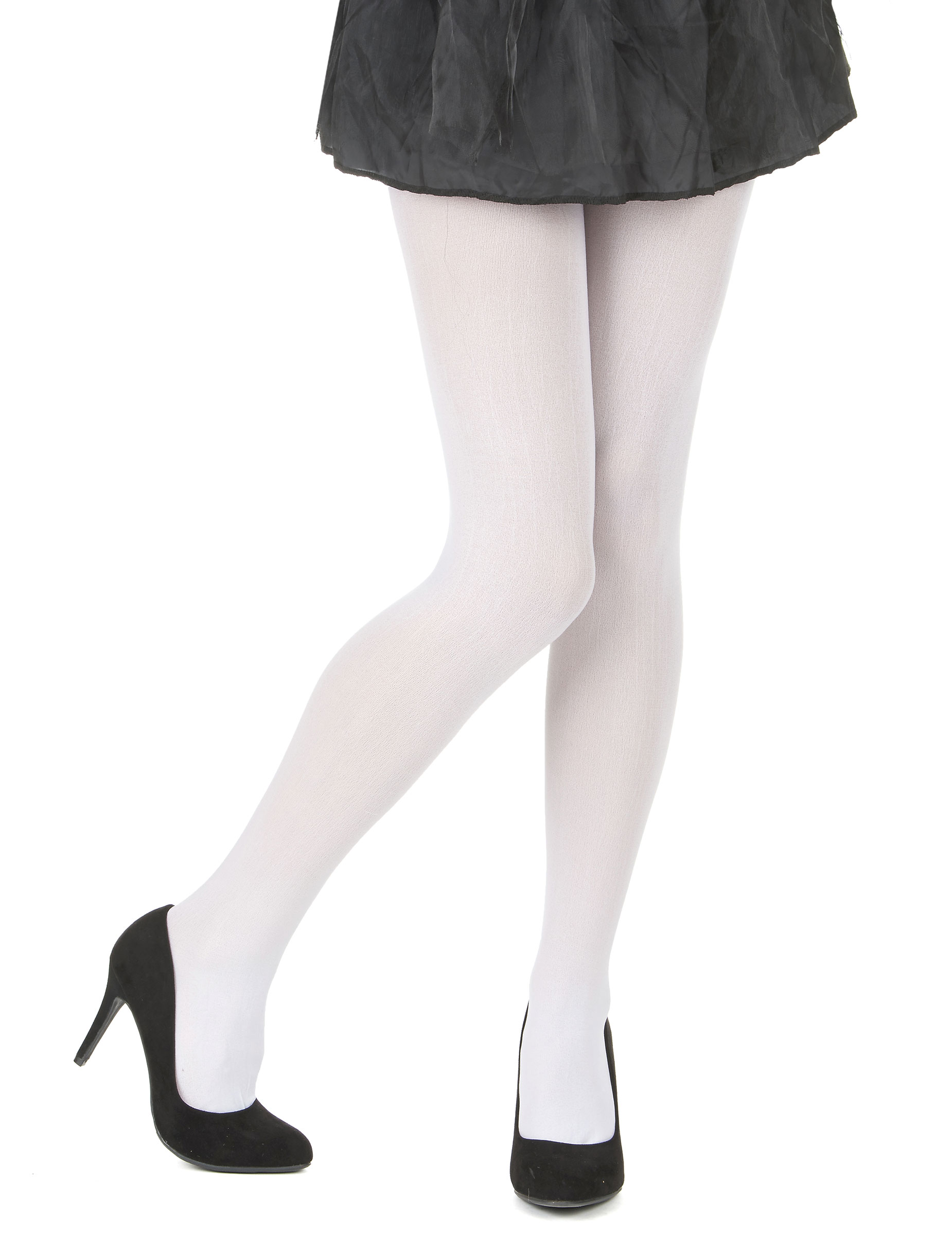 Collants opaques blancs adulte