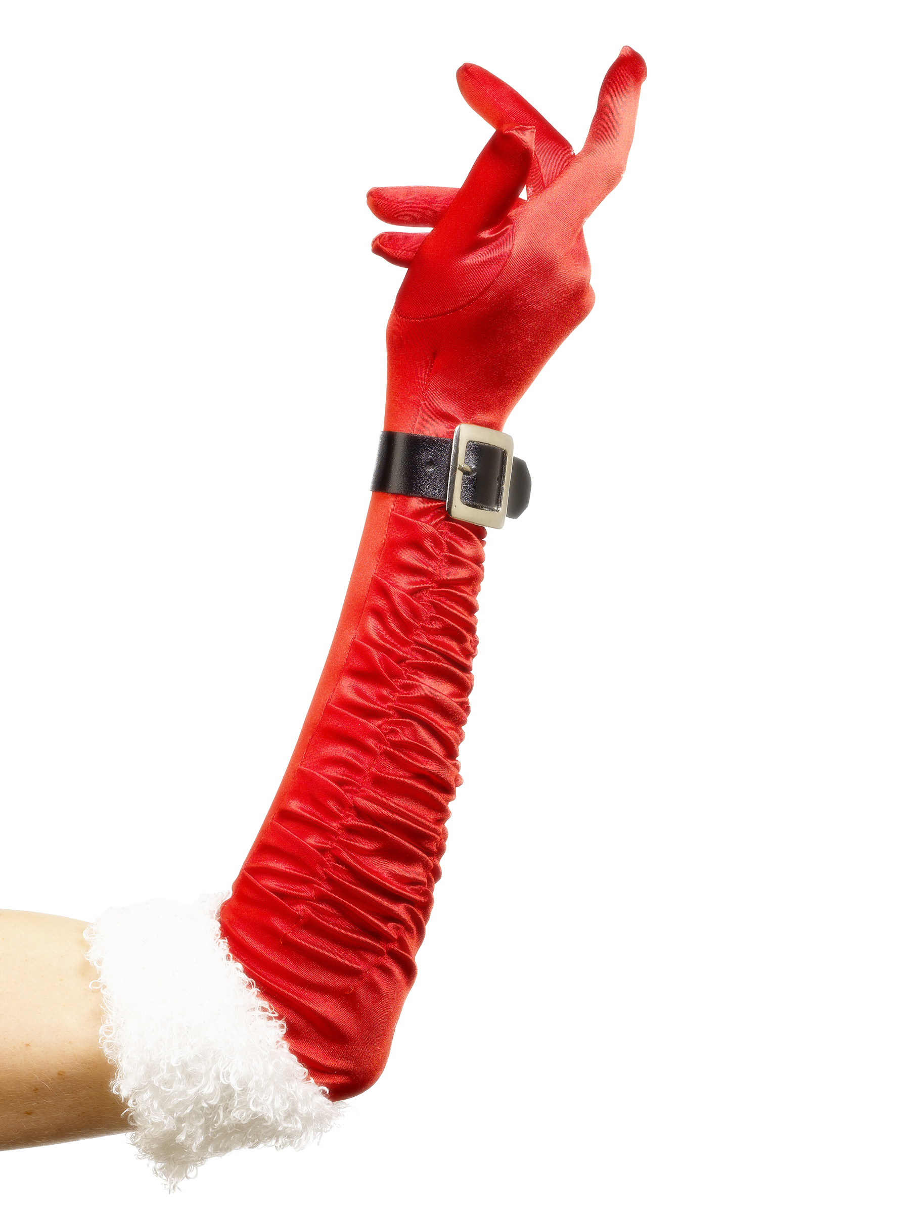 Gants longs mère Noël femme