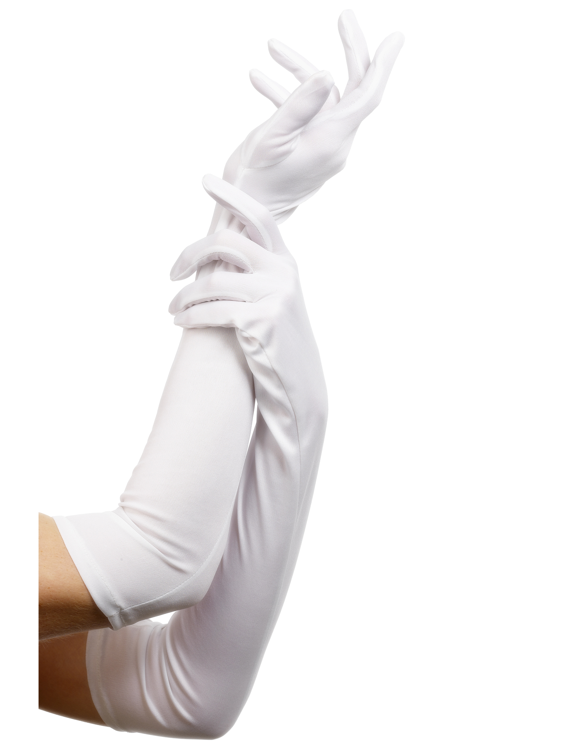 Gants longs blancs femme 52 cm