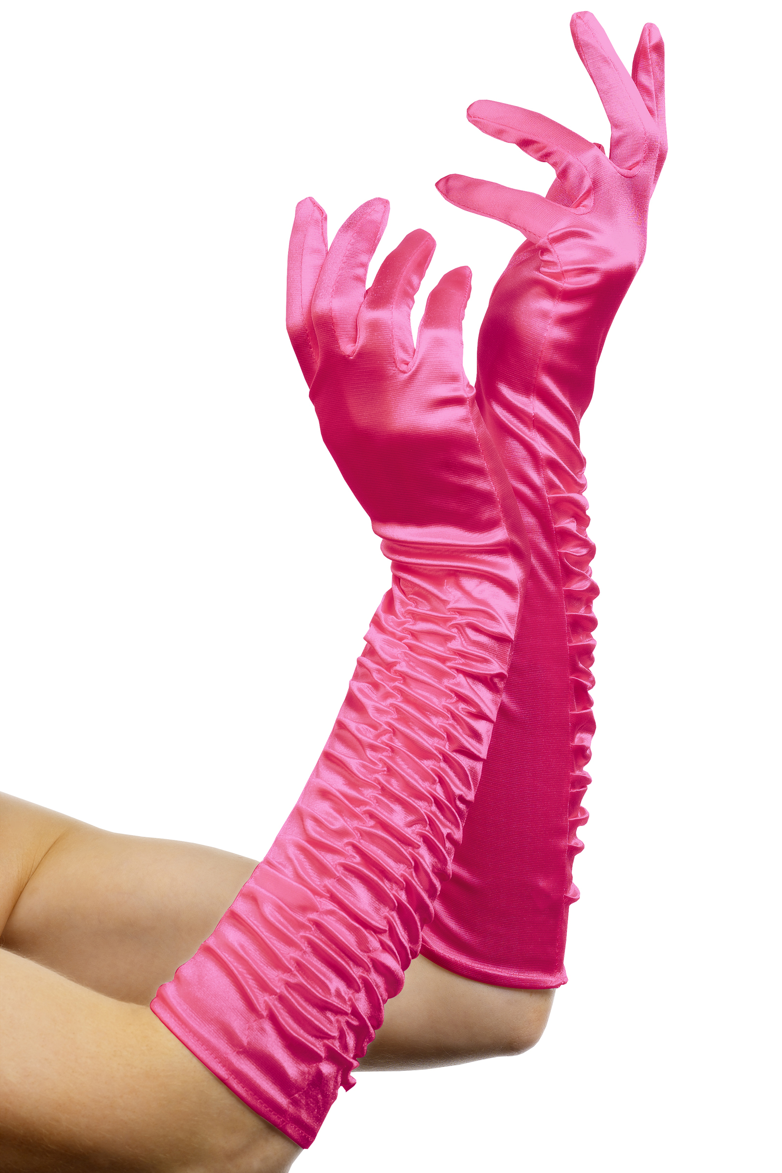 Gants longs fuchsia femme