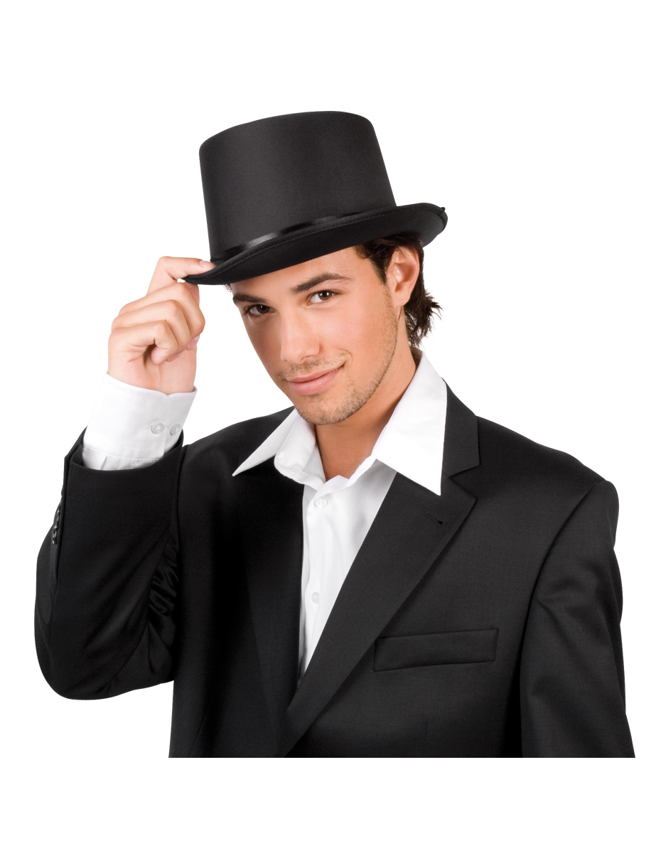 Chapeau haut de forme de gala noir adulte